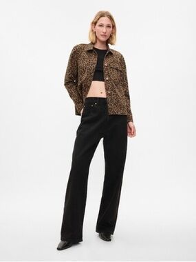 Cotton Denim Chore Jacket in Cheetah 🐆